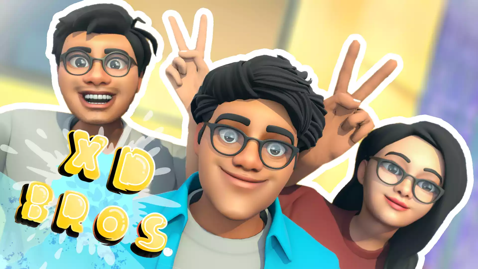 Characters from XD Bros, an original Null Station animation.